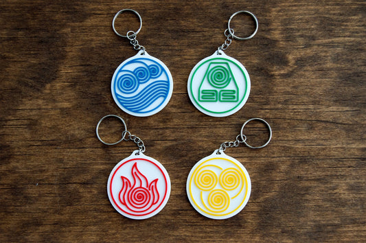 Avatar: The Last Airbender Four Elements Keychains